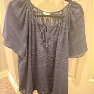 Monsoon Navy Sheer Blouse